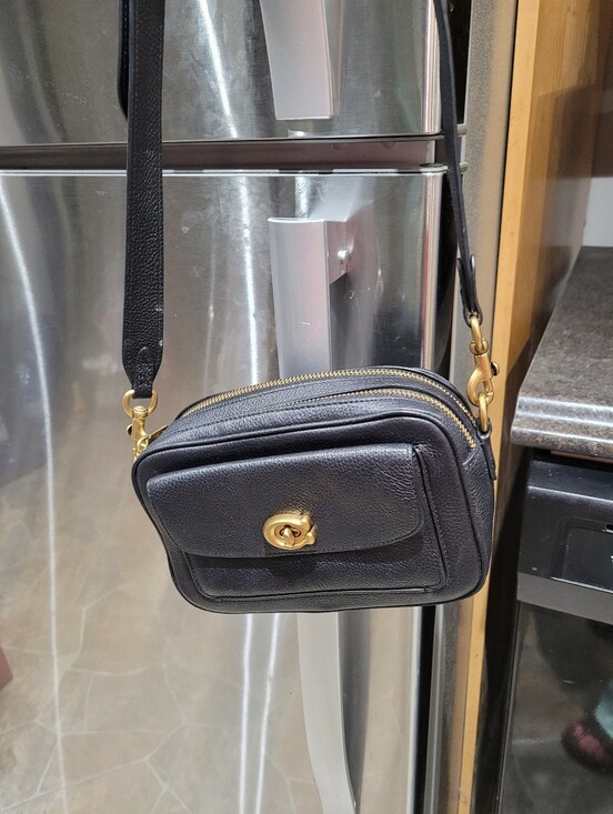 Coach Handbags - Coach Black Leather Willow Camera  Bag with Brass Hardware